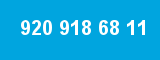 920 918 68 11 920 918 68 11